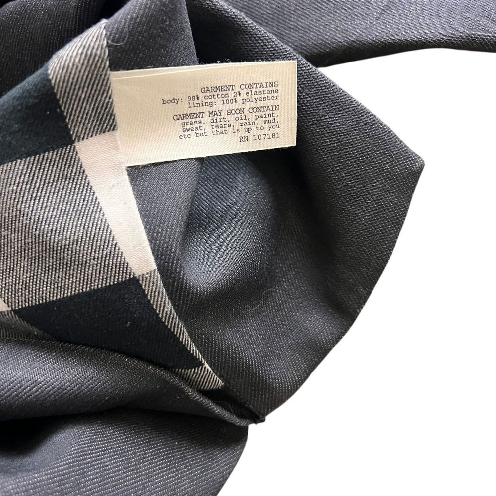 Rogan NYC Mens XL Gray Asymmetrical Zip Field Jacket Plaid Lined Cotton Twill - Picture 4 of 11